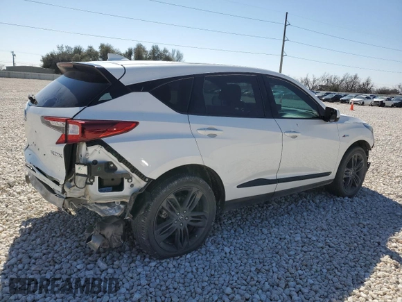 2022 Acura RDX w/A-Spec Package with VIN 5J8TC1H63NL005607, listed as a Copart auction lot 46160615 with 43,821 mi miles and Salvage Title. Bid and sale history available at carsss.com. Image 3.