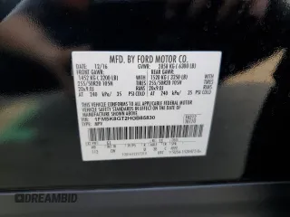 2017 Ford Explorer Sport with VIN 1FM5K8GT2HGB85830, listed as a Copart auction lot 59682215 with 89,981 mi miles and Salvage title. Bid and sale history available at DreamBid. Image 13.