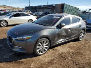 2017 Mazda 3 Grand Touring with VIN JM1BN1M38H1113740, listed as a Copart auction lot 42384035 with 71,940 mi miles and Salvage Title. Bid and sale history available at carsss.com. Image 1.