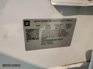2018 Chevrolet Impala LT with VIN 2G1105S30J9170223, listed as a Copart auction lot 43432805 with 107,701 mi miles and Salvage Title. Bid and sale history available at carsss.com. Image 12.