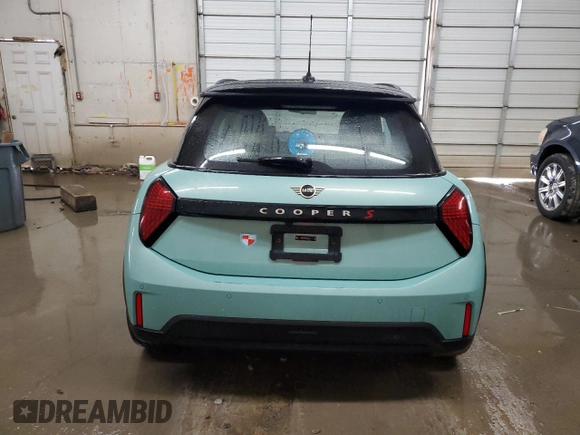 2025 MINI Hardtop Cooper S with VIN WMW23GD07S2W67817, listed as a Copart auction lot 53998735 with 337 mi miles and Salvage Title. Bid and sale history available at DreamBid. Image 6.