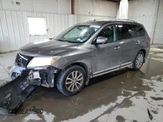 2015 Nissan Pathfinder SV with VIN 5N1AR2MMXFC662027, listed as a Copart auction lot 86847814 with 196,635 mi miles and Salvage title. Bid and sale history available at DreamBid. Image 1.
