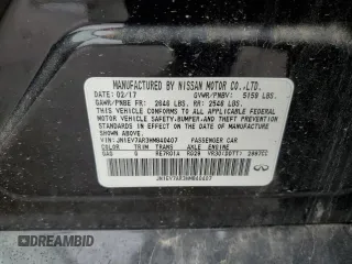 2017 Infiniti Q50 Signature Edition with VIN JN1EV7AR3HM840407, listed as a Copart auction lot 59812325 with 153,709 mi miles and Salvage title. Bid and sale history available at DreamBid. Image 12.