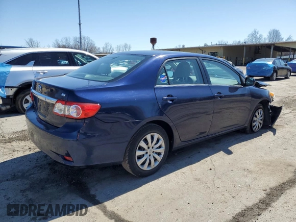 2013 Toyota Corolla L with VIN 2T1BU4EE4DC124017, listed as a Copart auction lot 52403345 with 111,610 mi miles and Salvage Title. Bid and sale history available at carsss.com. Image 3.
