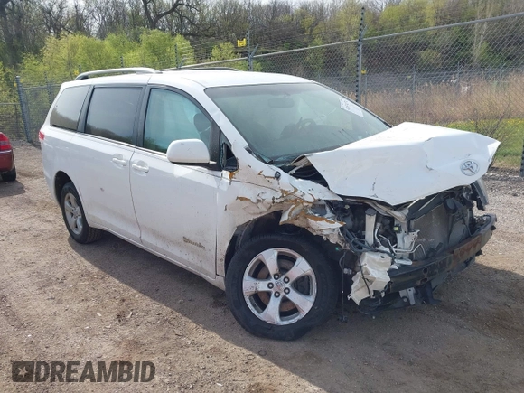 2014 Toyota Sienna LE AAS with VIN 5TDKK3DC0ES439163, listed as a IAAI auction lot 42155274 with Not provided miles and . Bid and sale history available at DreamBid. Image 1.