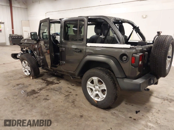 2019 Jeep Wrangler Unlimited Sport S z VIN 1C4HJXDG6KW598997, wystawiony jako IAAI lot #42473098 z przebiegiem 59 232 mil mil oraz . Historia ofert i sprzedaży dostępna na DreamBid. Obrazek 3.