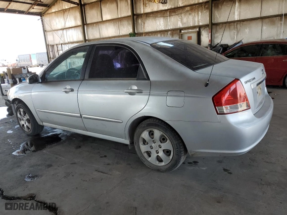 2008 Kia Spectra EX with VIN KNAFE122285579648, listed as a Copart auction lot 53661315 with 223,405 mi miles and Salvage Title. Bid and sale history available at carsss.com. Image 2.