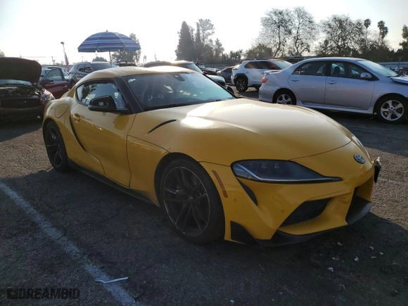 2020 Toyota GR Supra 3.0 with VIN WZ1DB4C09LW027621, listed as a Copart auction lot 41928615 with 0 mi miles and Salvage Title. Bid and sale history available at carsss.com. Image 4.