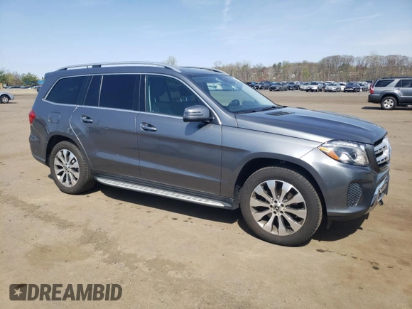 2018 Mercedes-Benz GLS 450 with VIN 4JGDF6EE1JB182610, listed as a Copart auction lot 53777445 with 54,763 mi miles and Salvage Title. Bid and sale history available at DreamBid. Image 4.