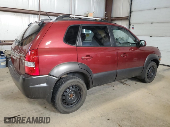 2007 Hyundai Tucson GL with VIN KM8JM72D47U552570, listed as a Copart auction lot 78633594 with 238,375 mi miles and Clean Title. Bid and sale history available at carsss.com. Image 3.