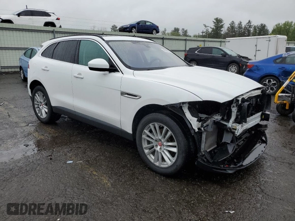 2019 Jaguar F-Pace 25t Prestige with VIN SADCK2FX9KA601576, listed as a Copart auction lot 56191025 with 41,632 mi miles and Salvage title. Bid and sale history available at DreamBid. Image 4.
