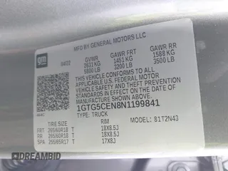 2022 GMC Canyon 2WD Elevation z VIN 1GTG5CEN8N1199841, wystawiony jako IAAI lot #41932356 z przebiegiem 33 720 mil mil oraz . Historia ofert i sprzedaży dostępna na DreamBid. Obrazek 9.