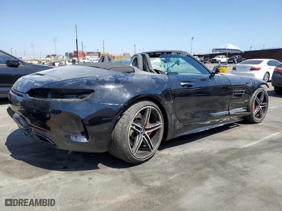 2018 Mercedes-Benz AMG GT with VIN WDDYK8AAXJA014511, listed as a Copart auction lot 58760714 with 11,230 mi miles and Salvage Title. Bid and sale history available at carsss.com. Image 3.