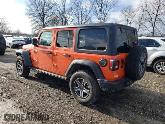 2023 Jeep Wrangler Sport with VIN 1C4HJXDG8PW687459, listed as a Copart auction lot 87302924 with 16,637 mi miles and Salvage Title. Bid and sale history available at DreamBid. Image 2.