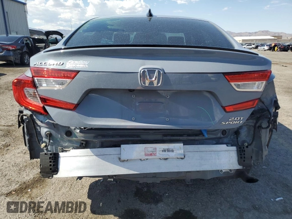 2021 Honda Accord Sport with VIN 1HGCV2F33MA002385, listed as a Copart auction lot 60171045 with 31,070 mi miles and Salvage title. Bid and sale history available at DreamBid. Image 6.