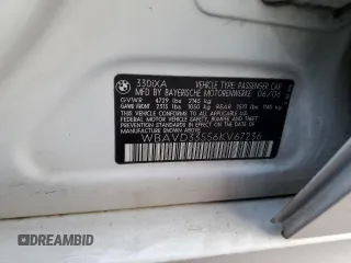 2006 BMW 3 Series 330xi with VIN WBAVD33556KV67236, listed as a Copart auction lot 42151415 with 0 mi miles and Salvage Title. Bid and sale history available at carsss.com. Image 14.