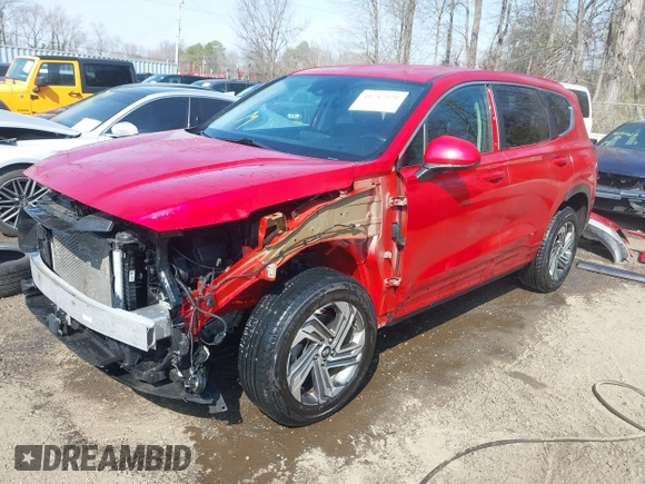 2021 Hyundai Santa Fe SE with VIN 5NMS1DAJ9MH351192, listed as a IAAI auction lot 41712920 with 54,284 mi miles. Bid and sale history available at carsss.com. Image 2.