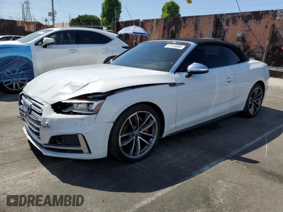 2018 Audi S5 Premium Plus z VIN WAUY4GF59JN004438, wystawiony jako Copart lot #57153865 z przebiegiem 24 970 mil mil oraz Szkoda całkowita • Salvage title. Historia ofert i sprzedaży dostępna na DreamBid. Obrazek 1.
