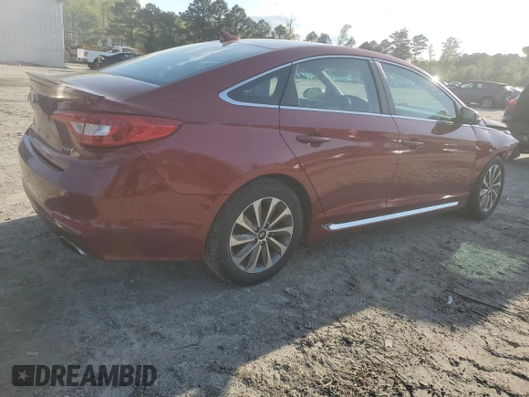 2016 Hyundai Sonata Sport with VIN 5NPE34AF6GH354691, listed as a Copart auction lot 52252505 with 98,793 mi miles and Salvage Title. Bid and sale history available at DreamBid. Image 3.