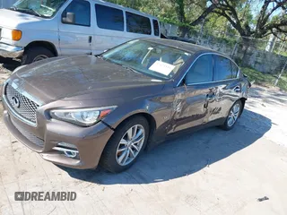 2015 Infiniti Q50 Premium z VIN JN1BV7AR3FM396882, wystawiony jako IAAI lot #37523335 z przebiegiem 89 761 mil mil oraz . Historia ofert i sprzedaży dostępna na DreamBid. Obrazek 2.
