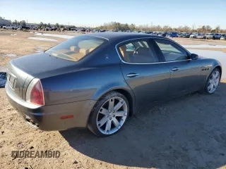 2006 Maserati Quattroporte z VIN ZAMCE39A860026491, wystawiony jako Copart lot #43785435 z przebiegiem 65 168 mil mil oraz Czysty tytuł • Clean title. Historia ofert i sprzedaży dostępna na DreamBid. Obrazek 3.