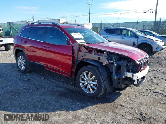 2014 Jeep Cherokee Limited with VIN 1C4PJMDB7EW219458, listed as a IAAI auction lot 41007909 with Not Provided miles and . Bid and sale history available at DreamBid. Image 1.
