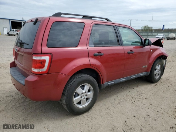 2008 Ford Escape XLT with VIN 1FMCU03188KE75283, listed as a Copart auction lot 51109655 with 0 mi miles and Salvage Title. Bid and sale history available at carsss.com. Image 3.