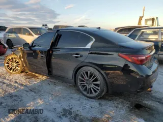 2020 Infiniti Q50 Red Sport 400 with VIN JN1FV7AR3LM660387, listed as a Copart auction lot 87592075 with 34,278 mi miles and Salvage Title. Bid and sale history available at carsss.com. Image 2.
