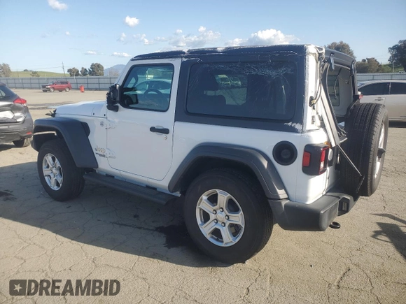 2020 Jeep Wrangler Sport S с VIN 1C4GJXAN1LW276039, выставлен на аукционе Copart как лот 51869825 с пробегом 37 876 миль миль и Списание • Salvage title. История ставок и продаж доступна на DreamBid. Изображение 2.