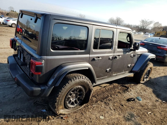 2021 Jeep Wrangler Unlimited Rubicon with VIN 1C4JJXFG8MW869995, listed as a Copart auction lot 83472254 with 48,302 mi miles and Salvage Title. Bid and sale history available at carsss.com. Image 3.