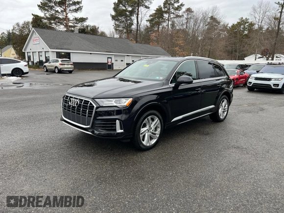 2020 Audi Q7 Premium z VIN WA1AXAF70LD003658, wystawiony jako Copart lot #48668495 z przebiegiem 88 618 mil mil oraz Czysty tytuł • Clean title. Historia ofert i sprzedaży dostępna na DreamBid. Obrazek 1.