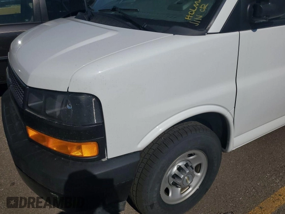2021 Chevrolet Express Cargo with VIN 1GCWGAFP2M1303233, listed as a IAAI auction lot 42731173 with 57,034 mi miles and . Bid and sale history available at DreamBid. Image 1.