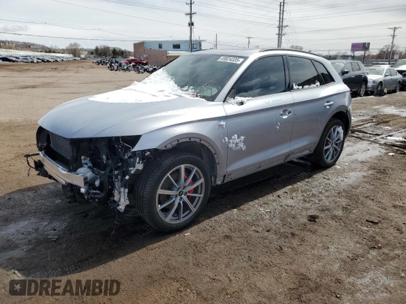 2024 Audi Q5 S line Premium Plus with VIN WA1E2AFY2R2130229, listed as a Copart auction lot 49924335 with 2,856 mi miles and Salvage title. Bid and sale history available at DreamBid. Image 1.