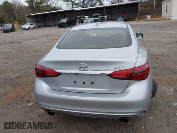 2019 Infiniti Q50 3.0t LUXE with VIN JN1EV7AP1KM519553, listed as a IAAI auction lot 41265684 with 84,120 mi miles. Bid and sale history available at carsss.com. Image 16.