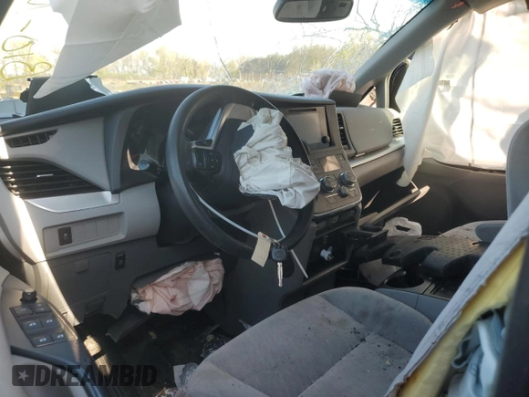 2017 Toyota Sienna LE with VIN 5TDJZ3DC9HS148575, listed as a Copart auction lot 53228805 with Not provided miles and Salvage title. Bid and sale history available at DreamBid. Image 8.