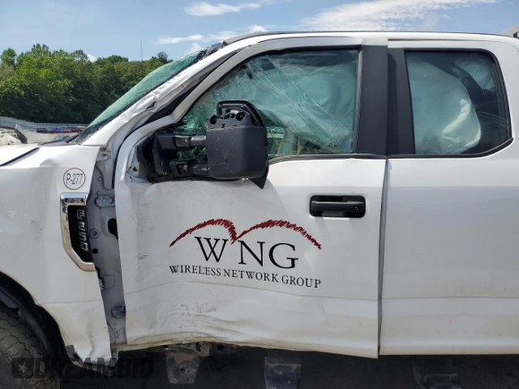 2021 Ford F-250 XL with VIN 1FT7X2BN7MED02683, listed as a Copart auction lot 62526155 with Not provided miles and Salvage title. Bid and sale history available at DreamBid. Image 7.