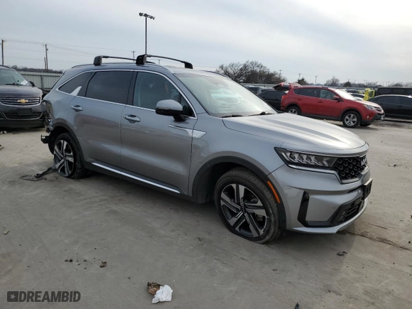 2023 Kia Sorento Hybrid EX with VIN KNDRHDLG9P5223960, listed as a Copart auction lot 45123105 with 84,581 mi miles and Salvage Title. Bid and sale history available at carsss.com. Image 4.