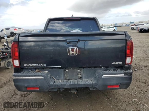 2019 Honda Ridgeline Sport with VIN 5FPYK3F17KB002256, listed as a Copart auction lot 49185915 with 62,481 mi miles and Salvage title. Bid and sale history available at DreamBid. Image 6.