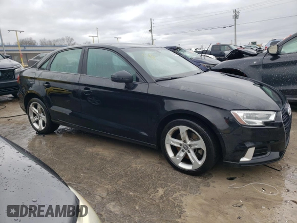 2017 Audi A3 Sedan Premium with VIN WAUB8GFF0H1010648, listed as a Copart auction lot 37906634 with 76,696 mi miles. Bid and sale history available at carsss.com. Image 4.