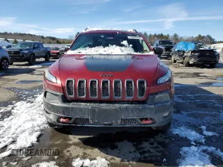 2015 Jeep Cherokee Trailhawk with VIN 1C4PJMBS9FW651926, listed as a Copart auction lot 45620295 with 91,166 mi miles and Salvage Title. Bid and sale history available at carsss.com. Image 5.