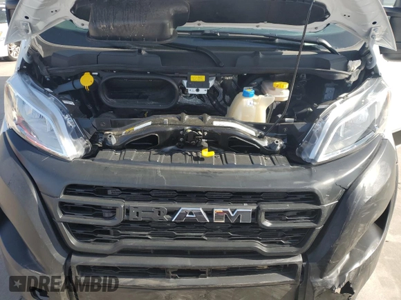 2024 Ram ProMaster Cargo Tradesman with VIN 3C6LRVDG7RE132725, listed as a Copart auction lot 49747225 with 2,020 mi miles and Salvage Title. Bid and sale history available at DreamBid. Image 12.