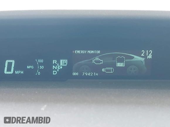 2013 Toyota Prius One with VIN JTDKN3DU0D1712405, listed as a IAAI auction lot 42126912 with 79,421 mi miles and . Bid and sale history available at DreamBid. Image 15.