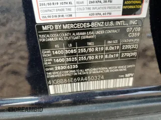 2009 Mercedes-Benz M 350 z VIN 4JGBB86E69A450324, wystawiony jako Copart lot #59610505 z przebiegiem 208 743 mil mil oraz Czysty tytuł • Clean title. Historia ofert i sprzedaży dostępna na DreamBid. Obrazek 13.
