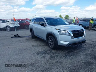 2023 Nissan Pathfinder S with VIN 5N1DR3AA0PC265134, listed as a IAAI auction lot 42006646 with 46,943 mi miles and . Bid and sale history available at DreamBid. Image 1.