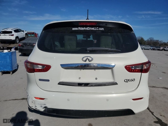 2014 Infiniti QX60 Hybrid with VIN 5N1CL0MN7EC514388, listed as a Copart auction lot 89156745 with NaN miles and Salvage Title. Bid and sale history available at carsss.com. Image 6.