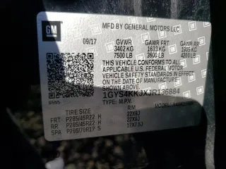 2018 Cadillac Escalade ESV Platinum z VIN 1GYS4KKJXJR136884, wystawiony jako Copart lot #41769395 z przebiegiem Nie podano mil oraz Szkody całkowita. Historia ofert i sprzedaży dostępna na DreamBid. Obrazek 14.