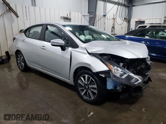 2021 Nissan Versa SV with VIN 3N1CN8EV2ML843775, listed as a Copart auction lot 56250945 with 80,877 mi miles and Salvage title. Bid and sale history available at DreamBid. Image 4.