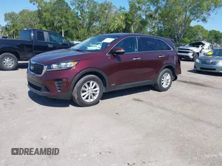 2019 Kia Sorento LX with VIN 5XYPGDA39KG576807, listed as a IAAI auction lot 42063866 with 53,899 mi miles. Bid and sale history available at carsss.com. Image 2.