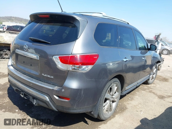 2016 Nissan Pathfinder SL with VIN 5N1AR2MN0GC604373, listed as a IAAI auction lot 41887193 with 147,894 mi miles and . Bid and sale history available at DreamBid. Image 4.