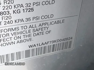 2019 Audi Q7 Premium Plus z VIN WA1LAAF73KD040924, wystawiony jako IAAI lot #41897902 z przebiegiem 131 535 mil mil oraz . Historia ofert i sprzedaży dostępna na DreamBid. Obrazek 9.